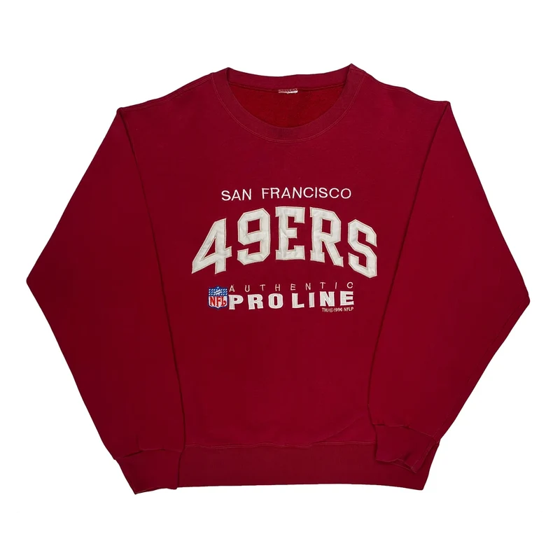 San Francisco 49Ers Nfl Football Sweatshirt - XL Red Cotton