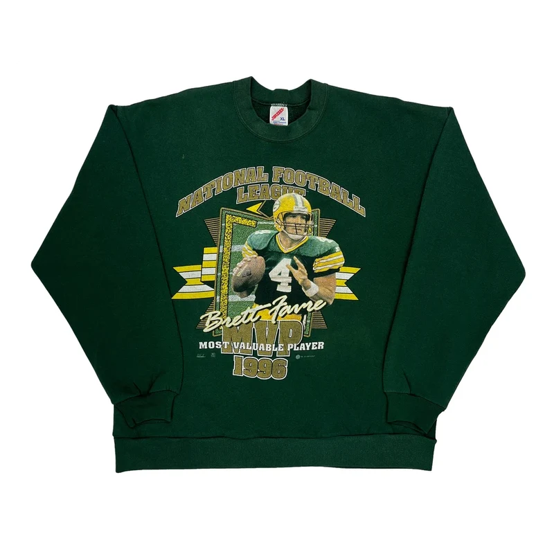 Green Bay Packers Jerzees Graphic Sweatshirt - XL Green Cotton