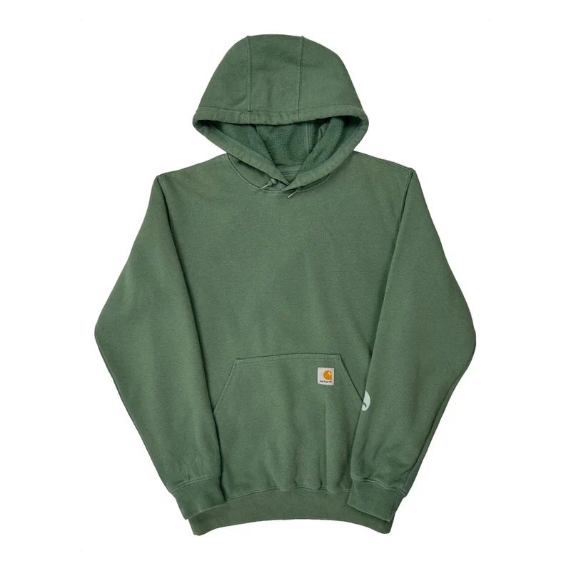 Original Fit Carhartt Hoodie - Small Green Cotton
