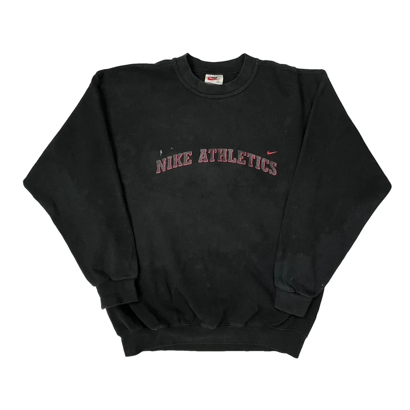 90S Made In USA Nike Athletics Sweatshirt - Large Black Cotton