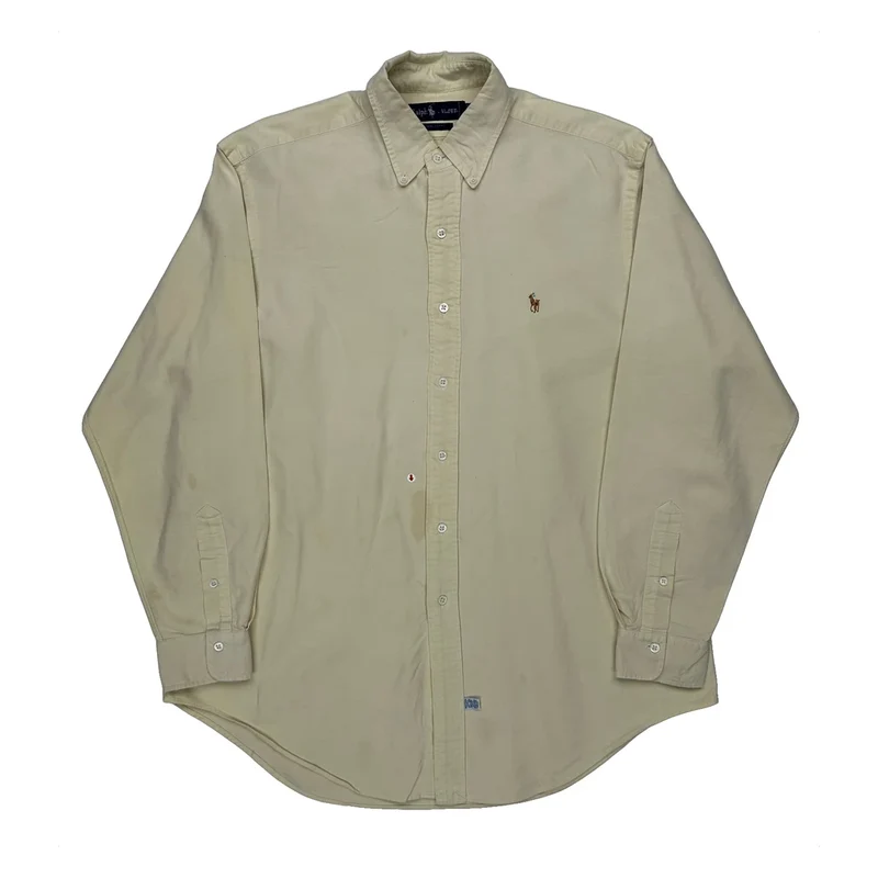Ralph Lauren Shirt - Large Beige Cotton