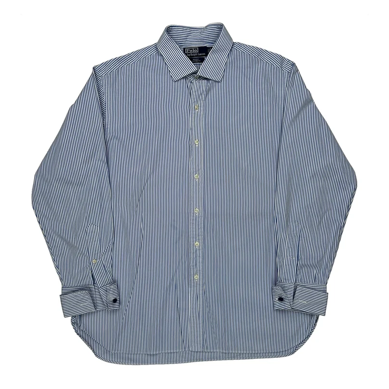 Polo By Ralph Lauren Striped Shirt - XL Blue Cotton