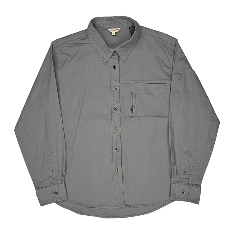 Wrangler Shirt - XL Grey Cotton