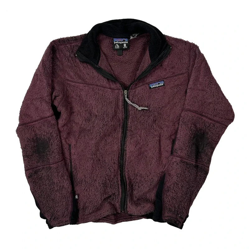 90S Made In USA Patagonia Polartec Fleece Jacket - XS Burgundy Polyester