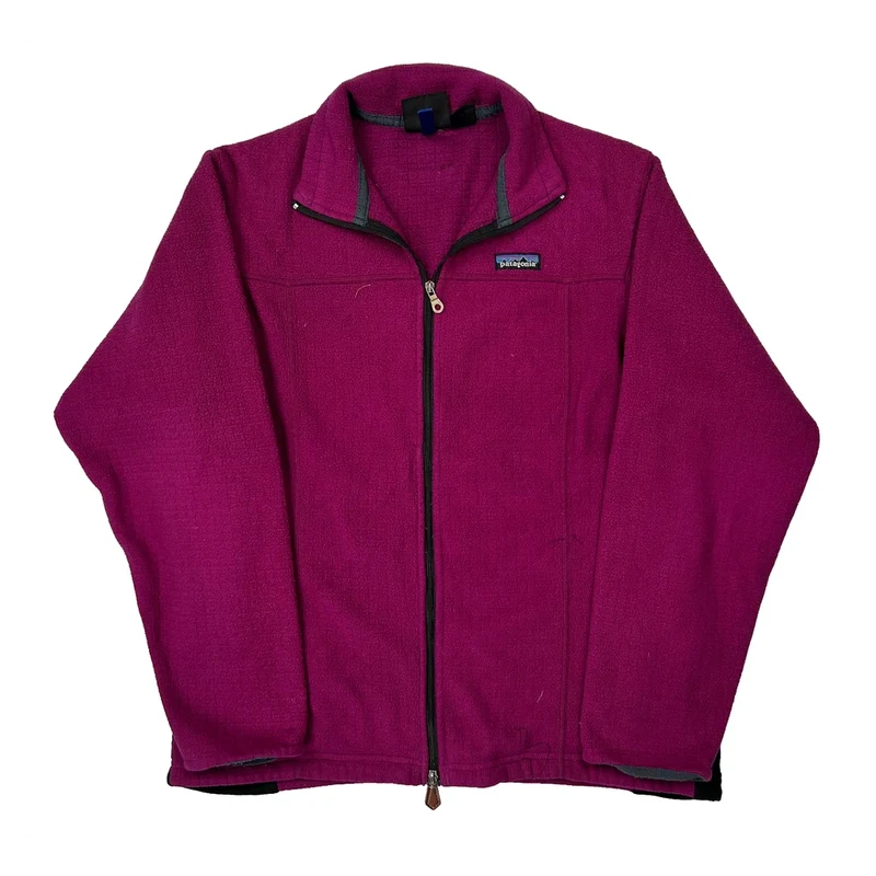 90S Made In USA Patagonia Polartec Fleece Jacket - Medium Purple Polyester