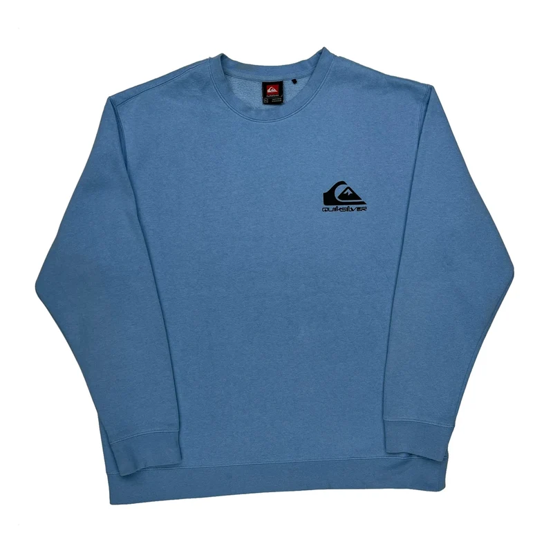 Quiksilver Sweatshirt - XL Blue Cotton