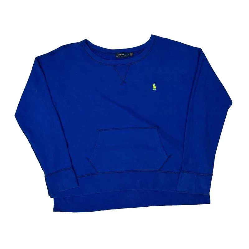Polo By Ralph Lauren Sweatshirt - Large Blue Cotton