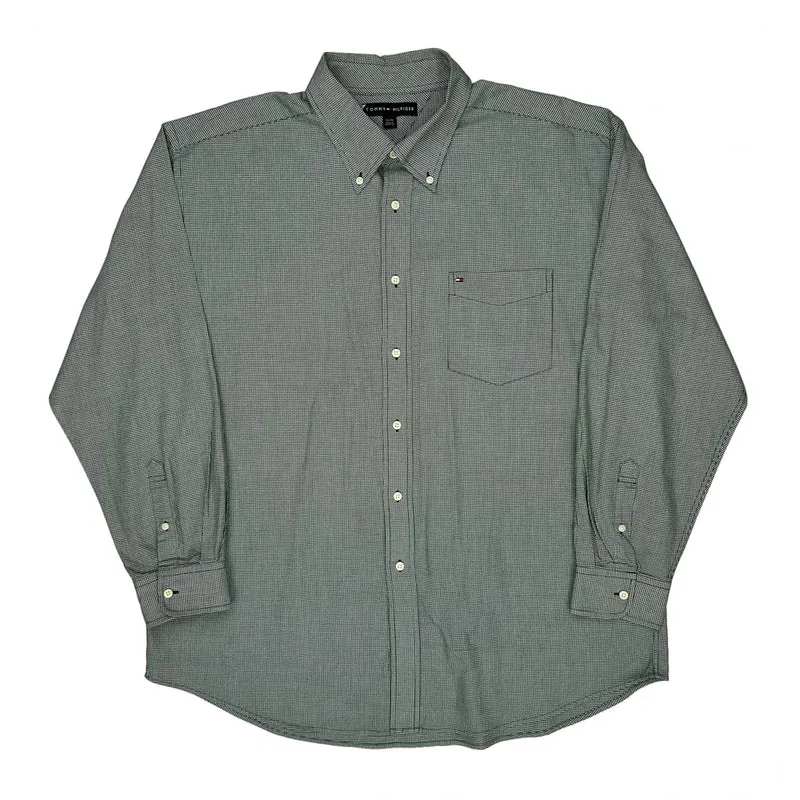Tommy Hilfiger Checked Shirt - XL Grey Cotton