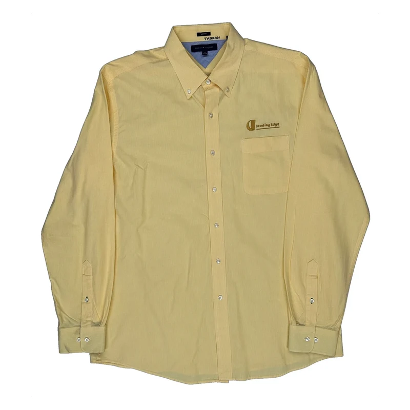 Tommy Hilfiger Slim Fit Shirt - XL Yellow Cotton