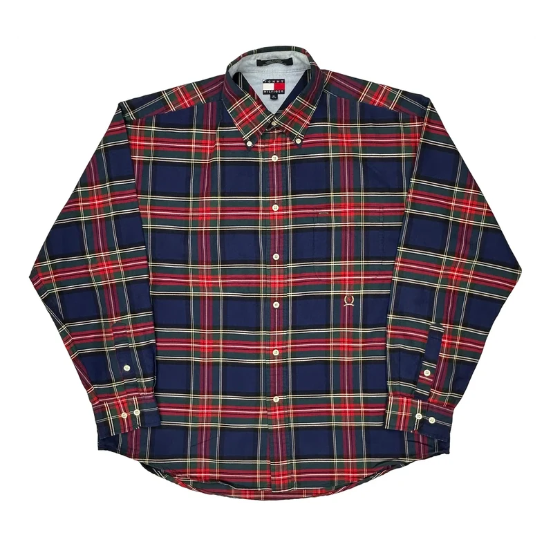 Tommy Hilfiger Checked Shirt - XL Multicoloured Cotton