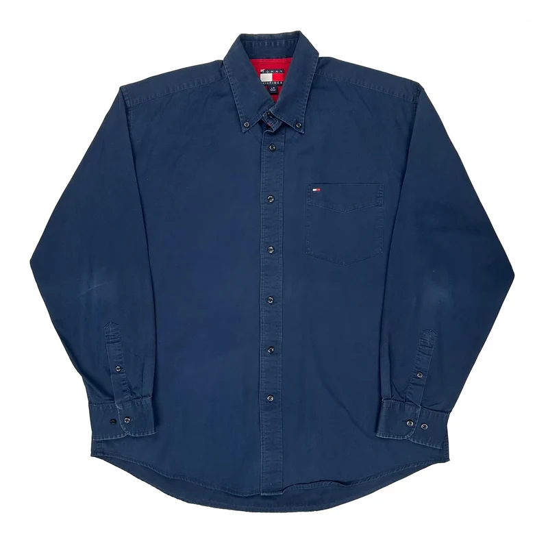 Tommy Hilfiger Shirt - Large Blue Cotton
