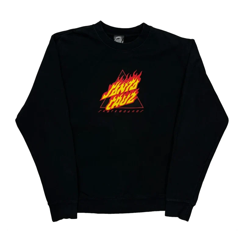 Skateboards Santa Cruz Graphic Sweatshirt - Medium Black Cotton