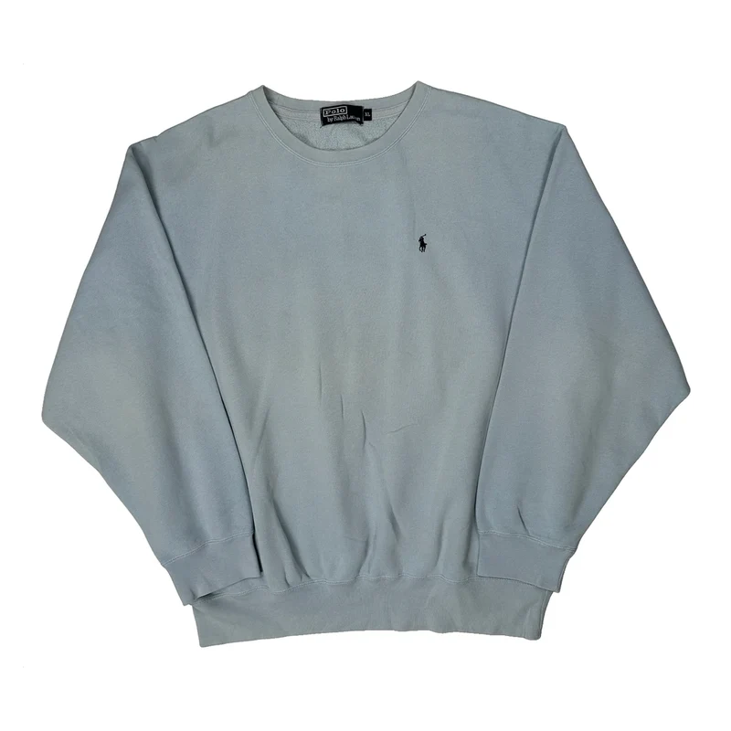 Polo By Ralph Lauren Sweatshirt - XL Blue Cotton