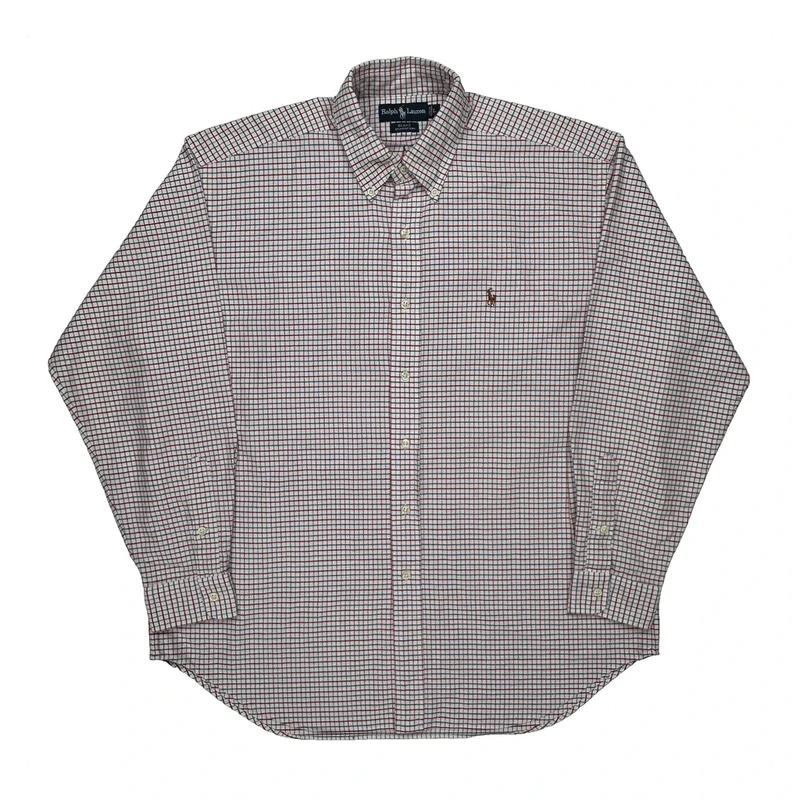 Ralph Lauren Checked Shirt - Large Red Cotton
