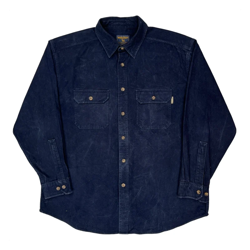 Woolrich Shirt - XL Blue Cotton