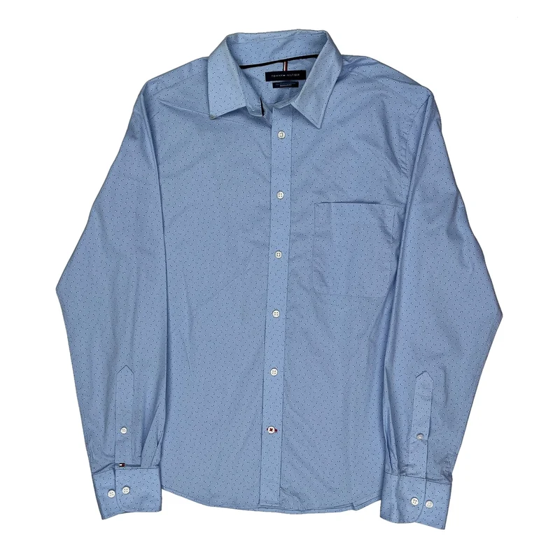 Tommy Hilfiger Polka Dot Shirt - Medium Blue Cotton