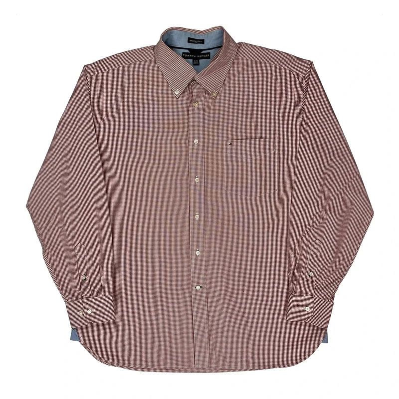 Tommy Hilfiger Checked Shirt - XL Red Cotton