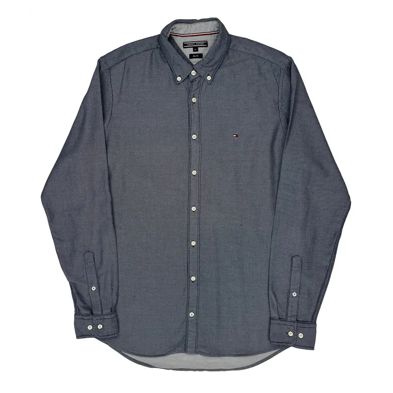 Tommy Hilfiger Slim Fit Shirt - XL Grey Cotton