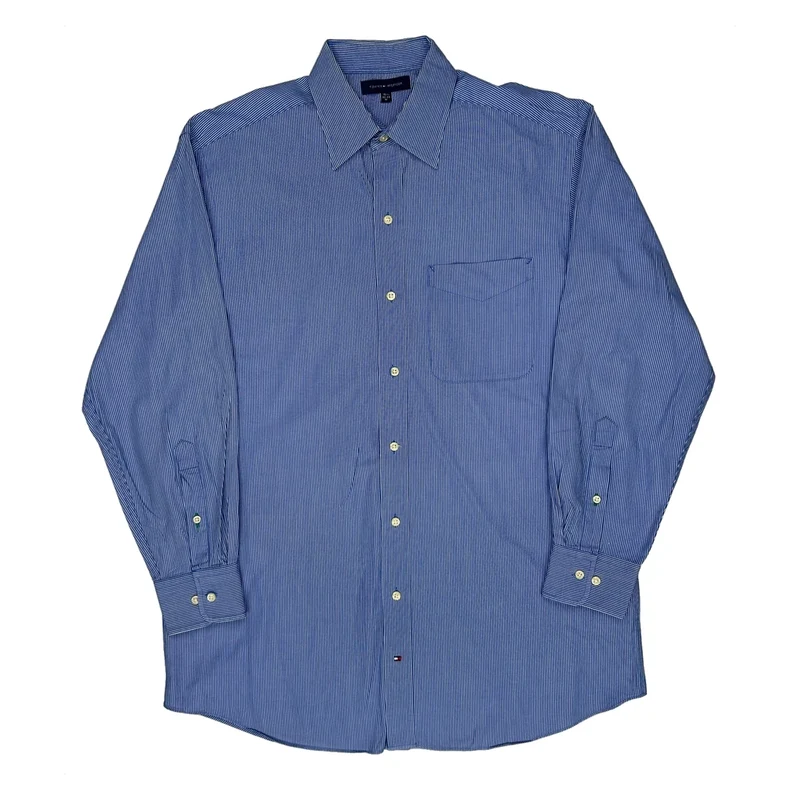 Tommy Hilfiger Striped Shirt - Medium Blue Cotton