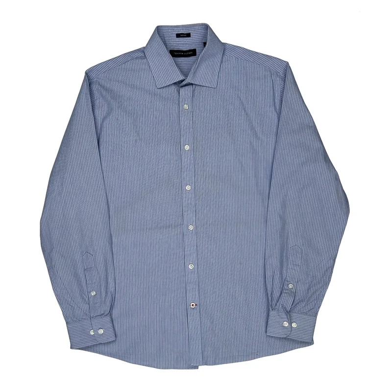 Tommy Hilfiger Slim Fit Shirt - Medium Blue Cotton