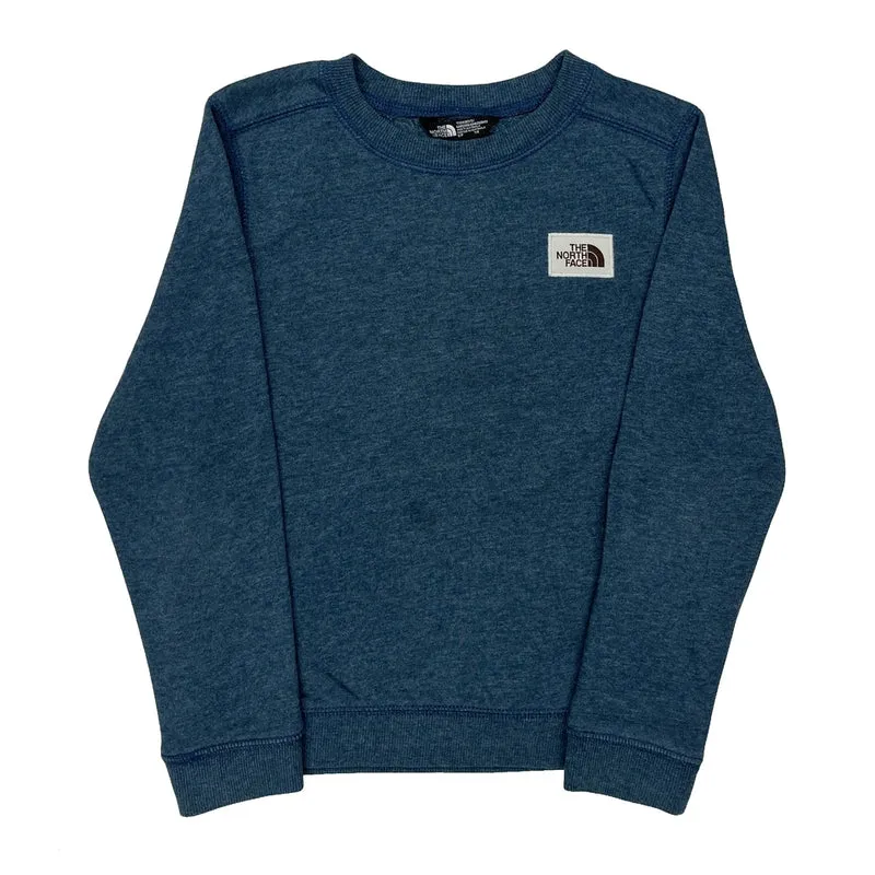 Age 7-8 The North Face Sweatshirt - Small Blue Cotton