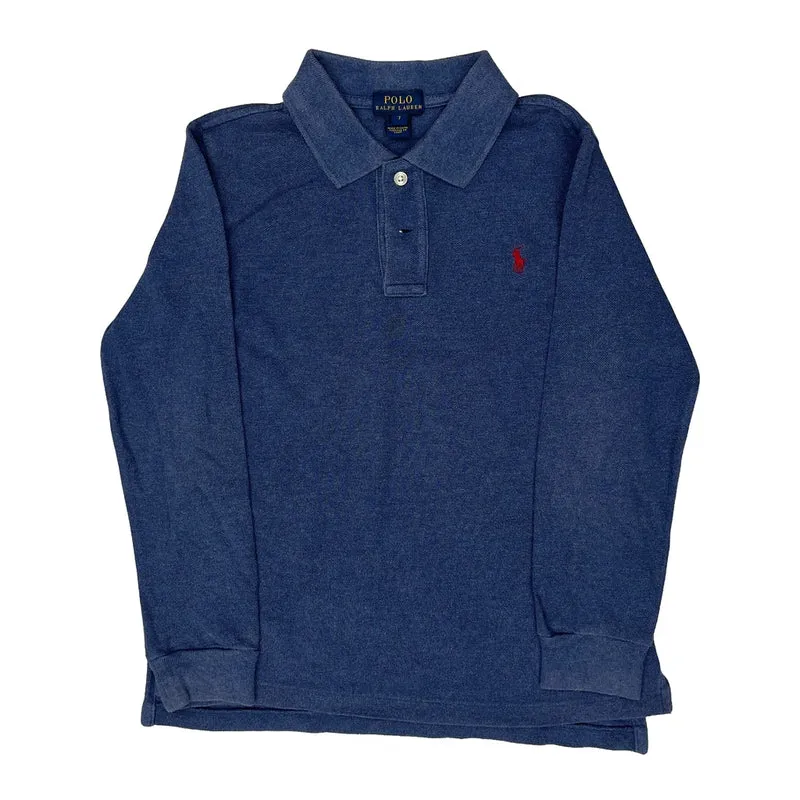 Age 7 Polo By Ralph Lauren Polo Shirt - Small Blue Cotton