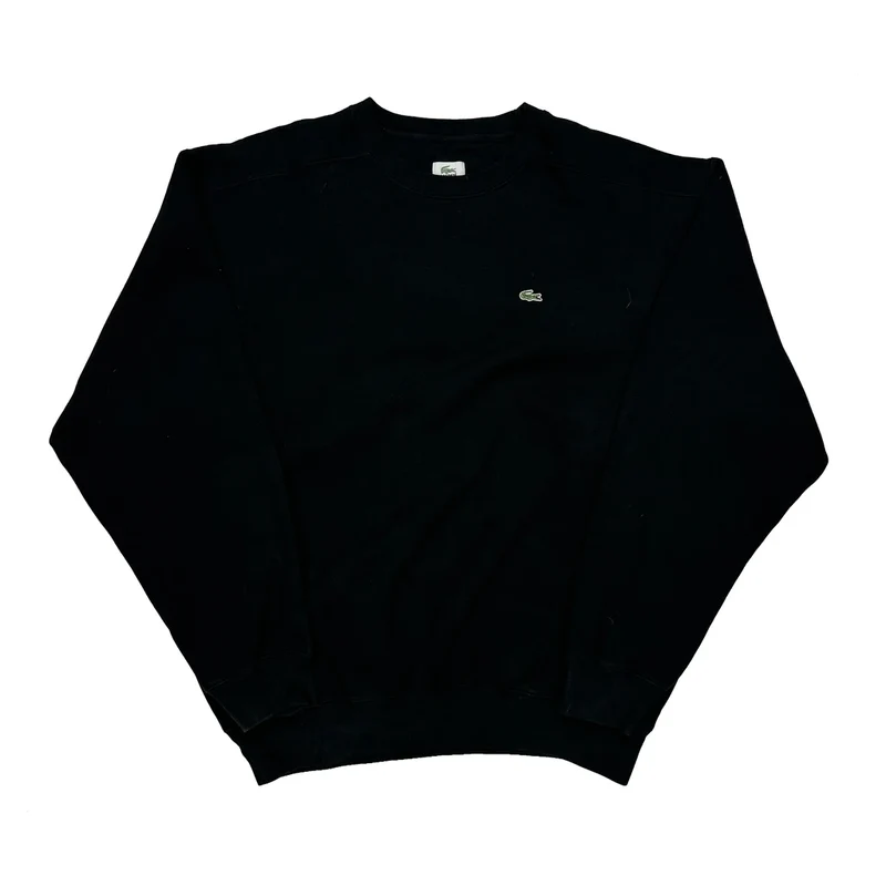 Lacoste Sweatshirt - Large Black Cotton