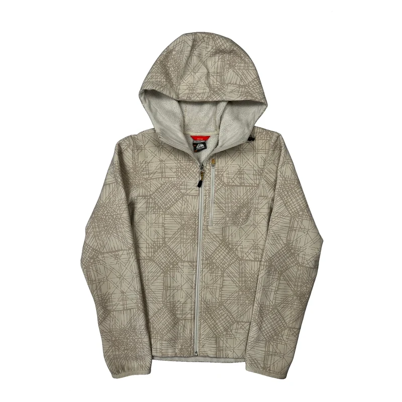 Nike Acg Fleece Jacket - Small Beige Polyester