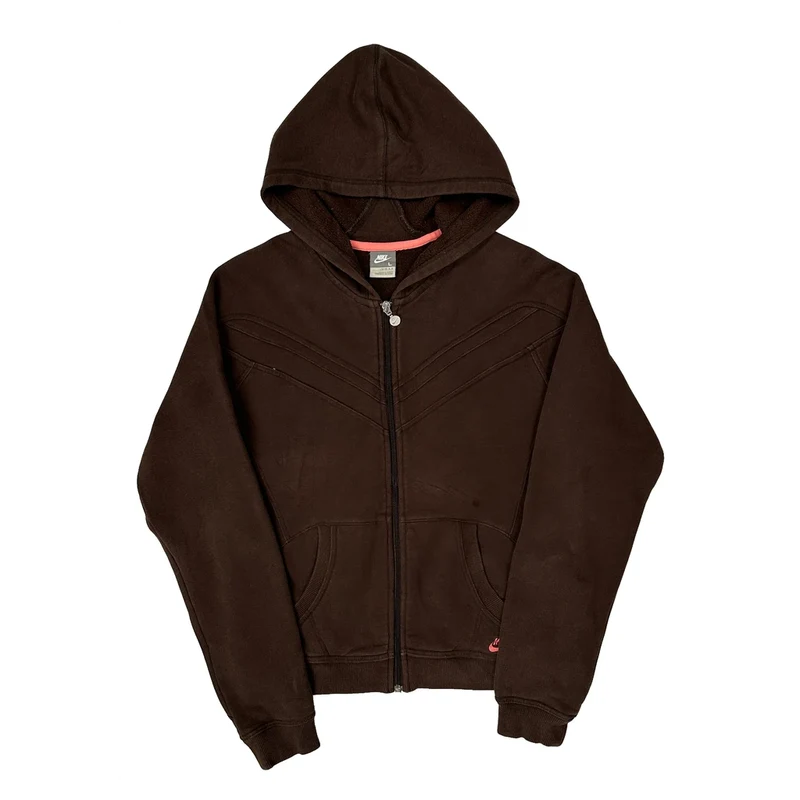 Nike Hoodie - Large Brown Cotton