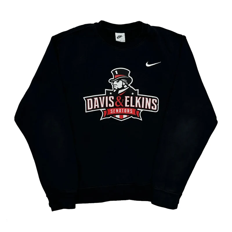 Davis & Elkins Senators Nike College Sweatshirt - Medium Black Cotton