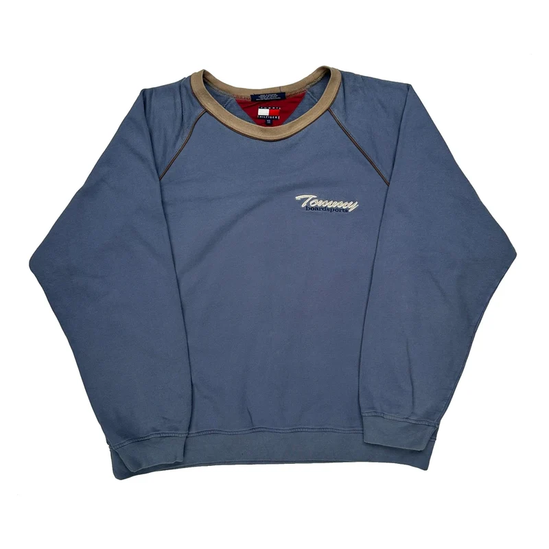 Hilfiger Sport Tommy Hilfiger Spellout Sweatshirt - 2XL Blue Cotton