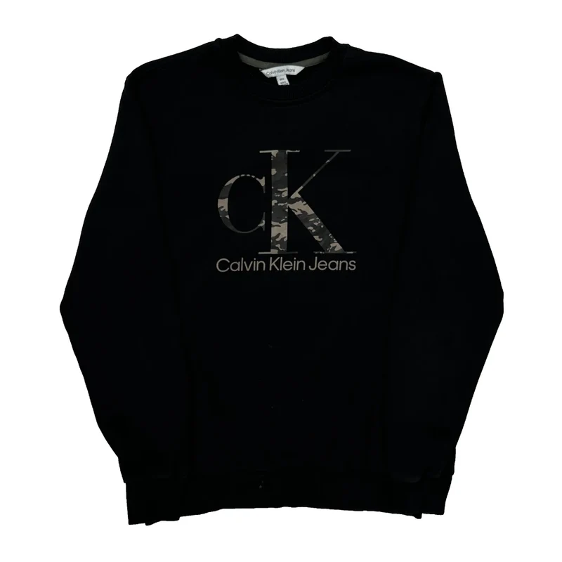 Calvin Klein Jeans Sweatshirt - Small Black Cotton
