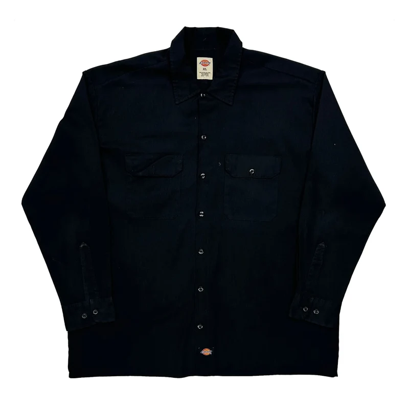 Dickies Shirt - XL Black Polyester Blend