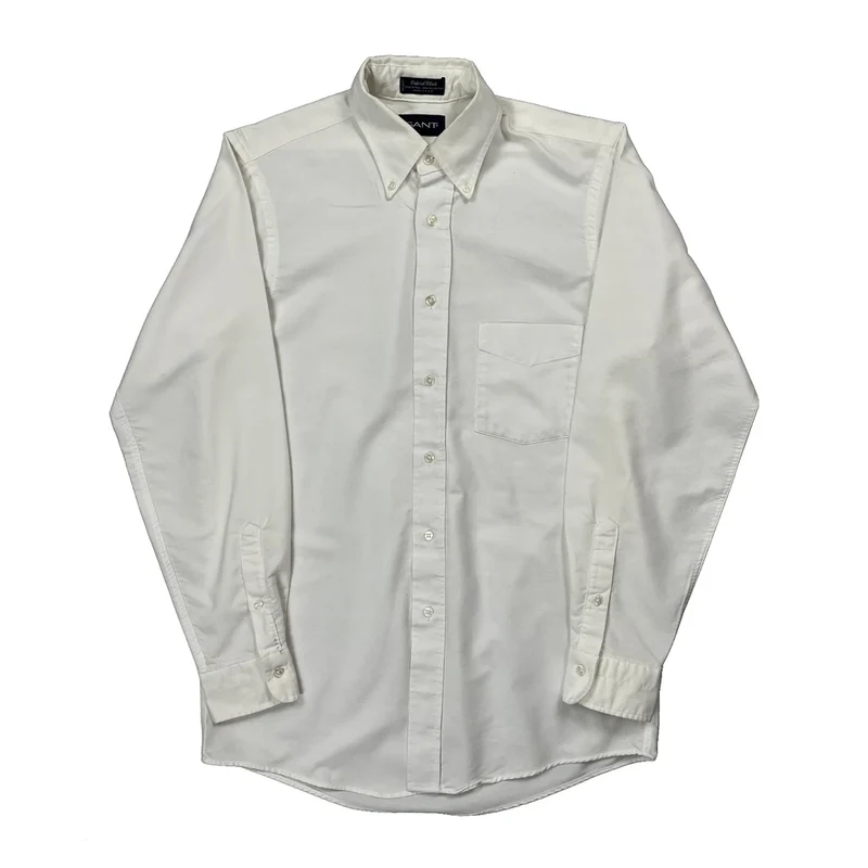 Made In USA Gant Shirt - Medium White Cotton Blend