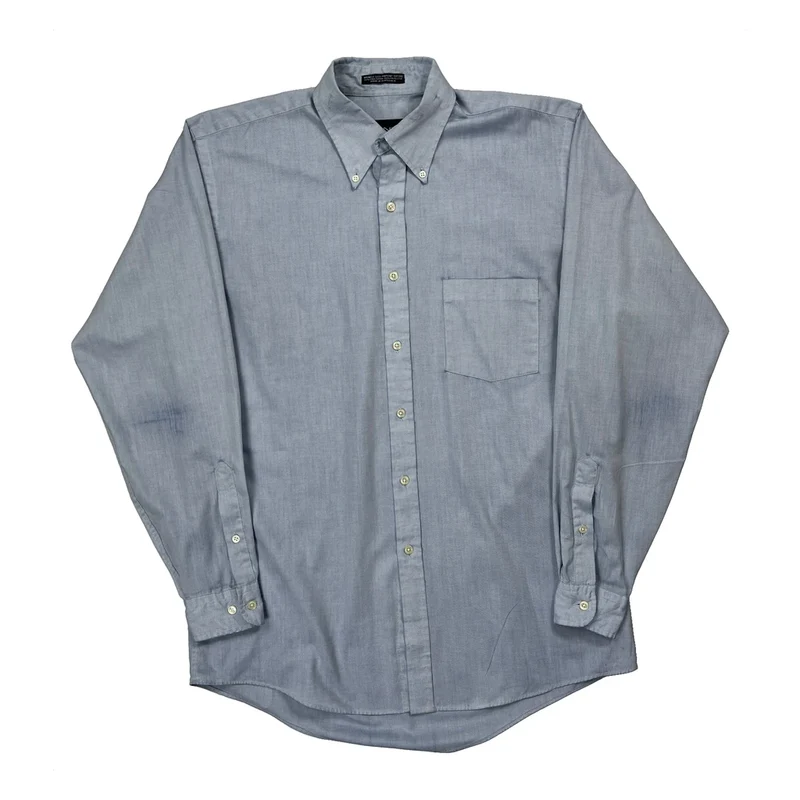 Gant Shirt - Medium Blue Cotton Blend