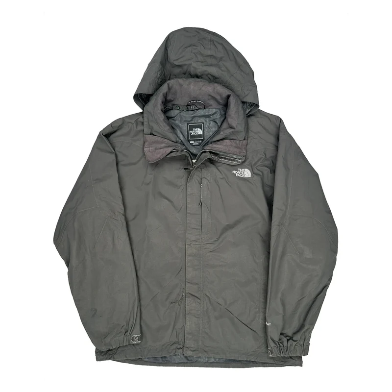 The North Face Waterproof Jacket - Large Grey Polyester