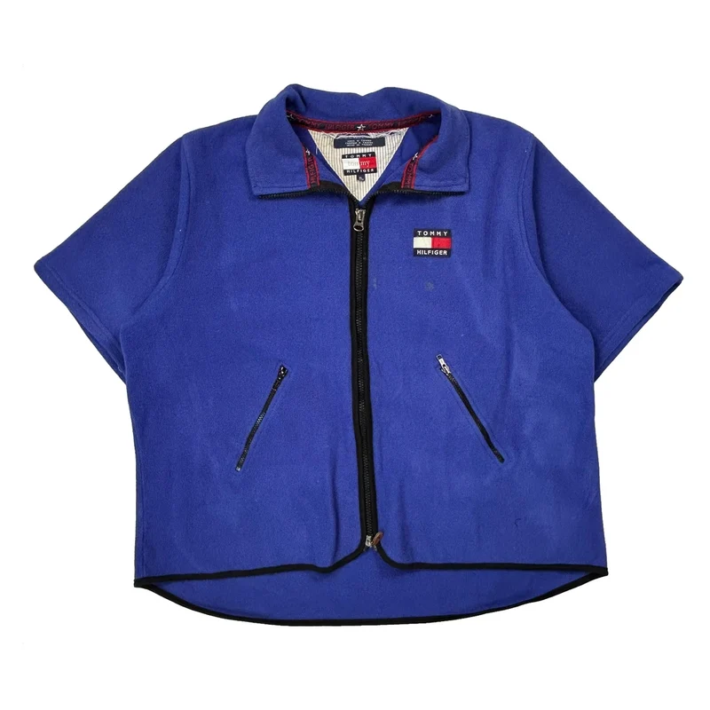 Tommy Hilfiger Fleece Jacket - XL Blue Polyester