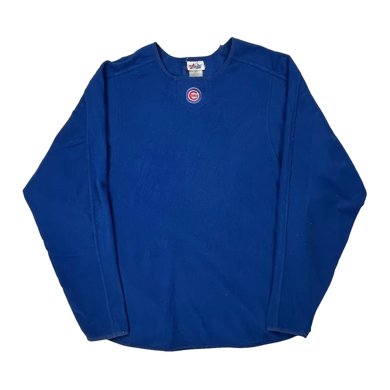 Chicago Cubs Majestic Mlb Fleece - XL Blue Polyester