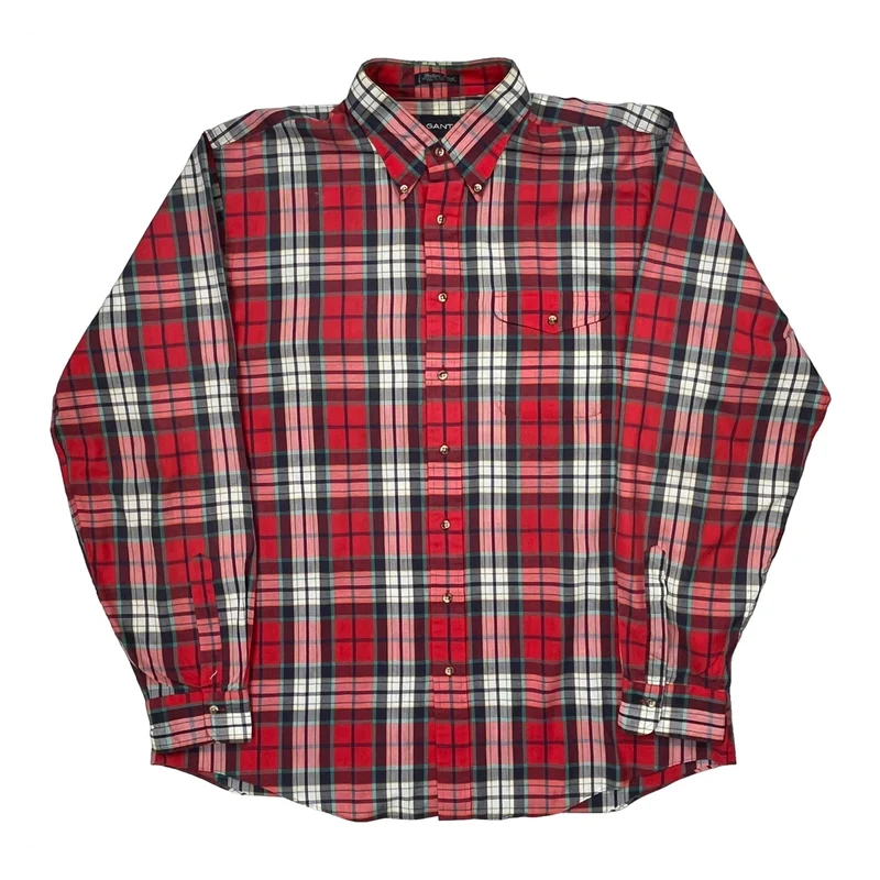 Gant Checked Shirt - XL Red Cotton
