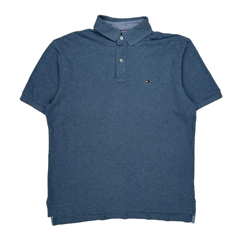 Tommy Hilfiger Polo Shirt - Large Blue Cotton