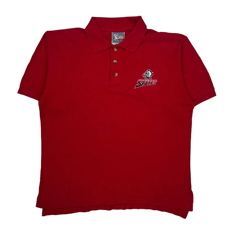 Spiders Lee Sport Polo Shirt - Medium Red Cotton