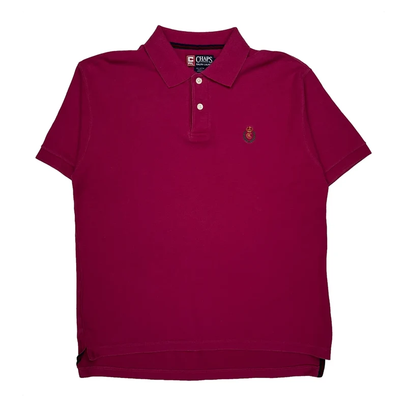 Chaps Ralph Lauren Polo Shirt - Medium Red Cotton