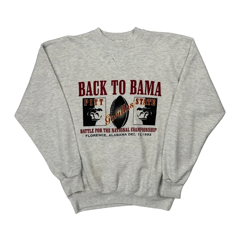 1992 Pitt State Gorillas Espn Graphic Sweatshirt - Large Grey Cotton Blend