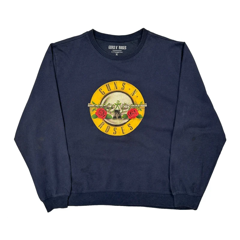 Band Merchandise Guns N Roses Band Sweatshirt - XL Navy Cotton