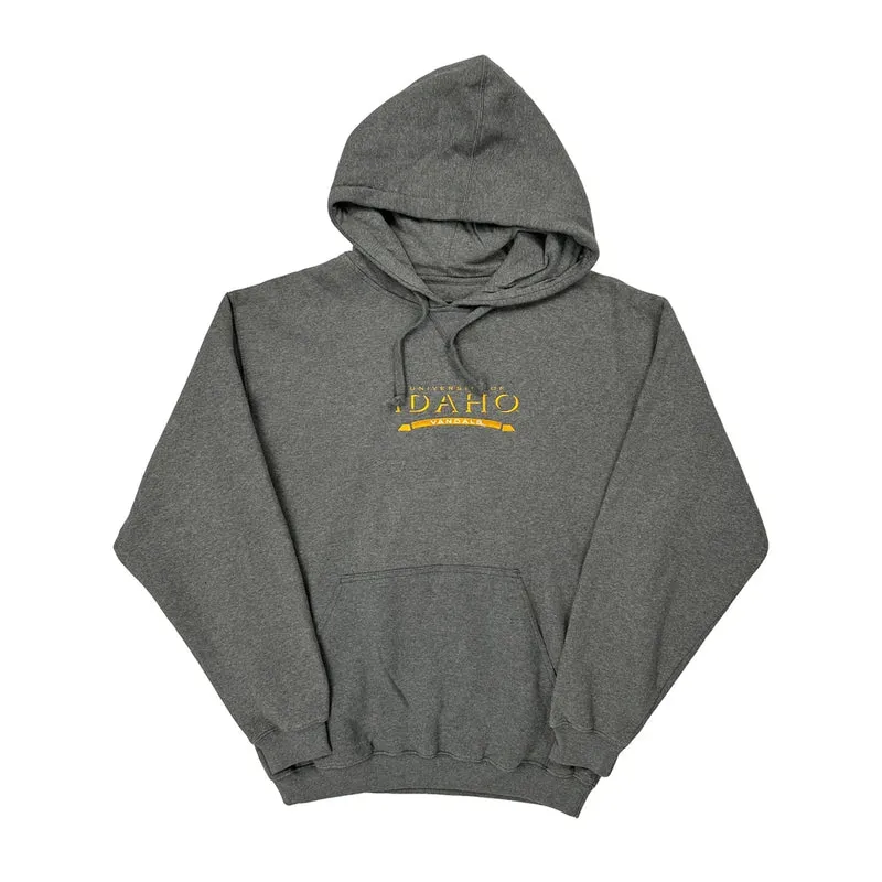 University Of Idaho Vandals Gear College Hoodie - Medium Grey Cotton Blend