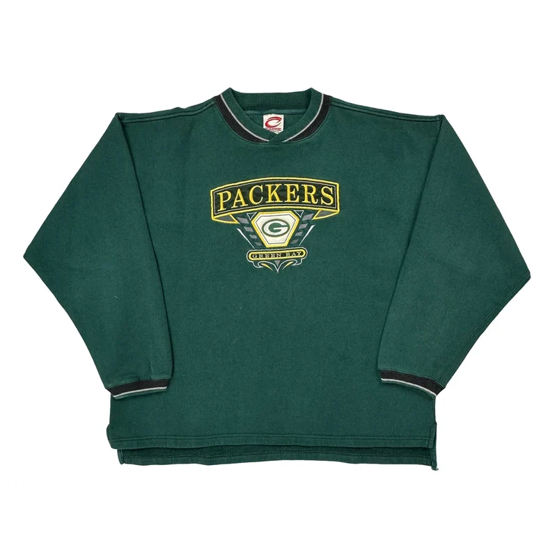 Packers Cadre Football Sweatshirt - XL Green Cotton Blend