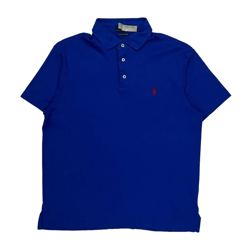Polo By Ralph Lauren Polo Shirt - Large Blue Cotton
