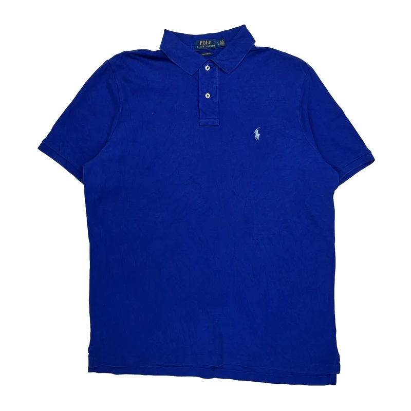Polo By Ralph Lauren Polo Shirt - Large Blue Cotton