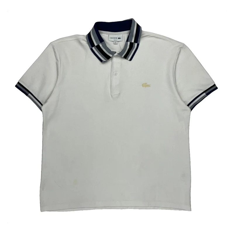 Lacoste Slim Fit Polo Shirt - XL White Cotton