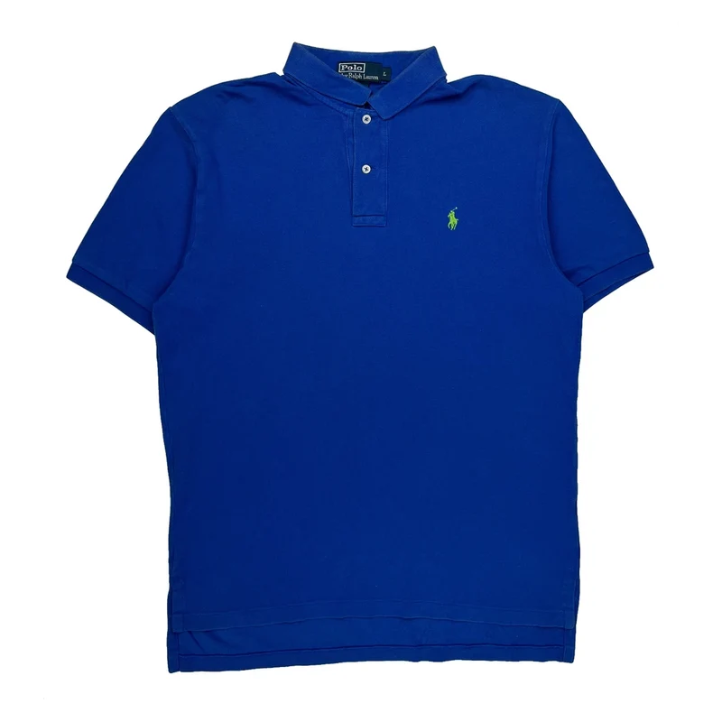 Polo By Ralph Lauren Polo Shirt - Large Blue Cotton